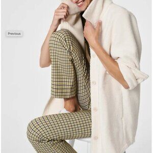 NWOT Spanx Cream Luxe Fleece Shirt Jacket, Size L